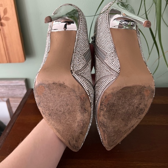 Steve Madden crystal rhinestone stiletto booties, size 6.5 - Picture 8 of 12